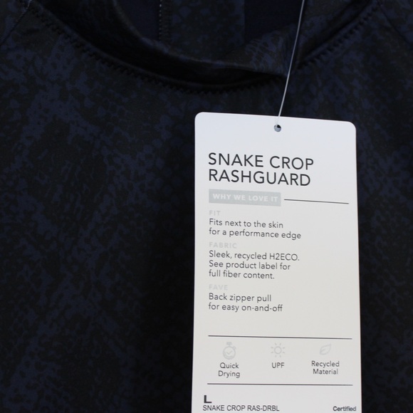 Athleta | Snakeskin Crop Rashguard UPF Protection - Picture 5 of 10